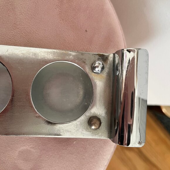 Vintage MCM Shot Glasses With Stainless Steel Carrier - Picture 4 of 5